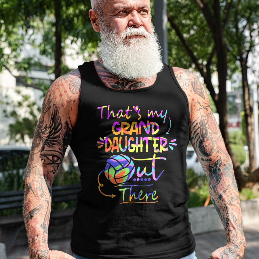 Best Grandma Shirt, Proud Grandma Unisex T-Shirt/Hoodie/Sweatshirt HLT00 - That's My Granddaughter Out There Volleyball For Grandma T-Shirt
