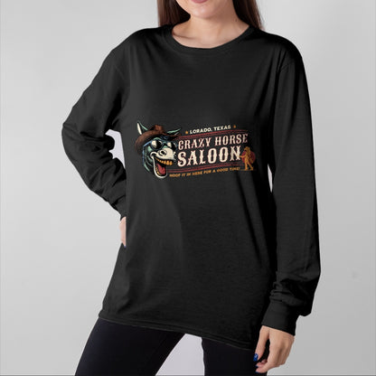 Best Horse Lover Shirt , Funny Horse Unisex T-Shirt/Hoodie/Sweatshirt HLT00 - Crazy Horse Saloon Bar T-Shirt