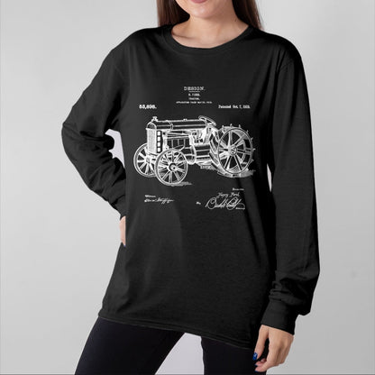 Best Farmer Life Shirt, Funny Farmer UnisexT-Shirt/Hoodie/Sweatshirt HLT00 -Classic Vintage Patent 1919 Farm Tractor Gift T-Shirt Small