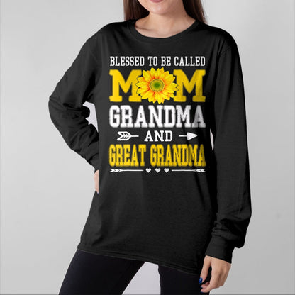 Best Grandma Shirt, Proud Grandma Unisex T-Shirt/Hoodie/Sweatshirt HLT00 - Blessed To Be Called Mom Grandma Great Grandma Mother's Day T-Shirt