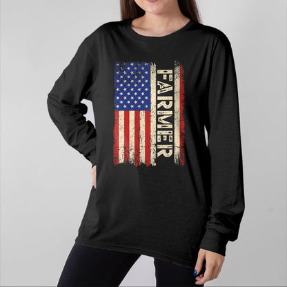 Best Farmer Life Shirt, Funny Farmer UnisexT-Shirt/Hoodie/Sweatshirt HLT00 - Farmer Tractors USA American Flag Patriotic Farming Men Tee T-Shirt