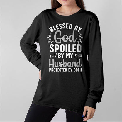Best Wife Shirt, Wife and Husband Unisex T-Shirt/Hoodie/Sweatshirt HLT00 - Gift for wife T shirt, spoiled wife   Funny Spoiled Wife Art For Women Girls Husband Spoiled Wife Pr (19)