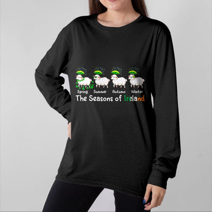 Best Farmer Life Shirt, Funny Farmer UnisexT-Shirt/Hoodie/Sweatshirt HLT00 - The Seasons Patrick's Day Ireland Four Cute Sheep Shamrocks T-Shirt