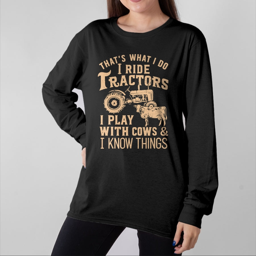 Best Farmer Life Shirt, Funny Farmer UnisexT-Shirt/Hoodie/Sweatshirt HLT00 - Funny Farmer Cowboy Gift That's What I Do I Ride Tractors T-Shirt