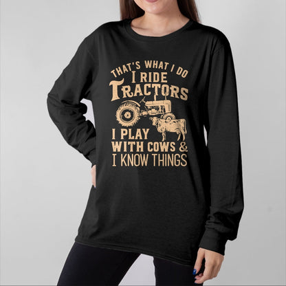 Best Farmer Life Shirt, Funny Farmer UnisexT-Shirt/Hoodie/Sweatshirt HLT00 - Funny Farmer Cowboy Gift That's What I Do I Ride Tractors T-Shirt
