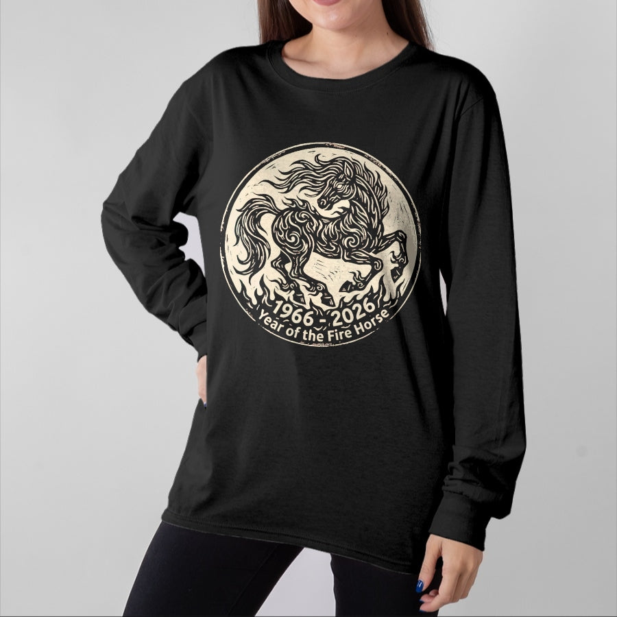 Best Horse Lover Shirt , Funny Horse UnisexT-Shirt/Hoodie/Sweatshirt HLT00 -  1966 2026 Year of The Fire Horse Chinese Zodiac 1966 Vintage T-Shirt, Men, Black, 3X-Large