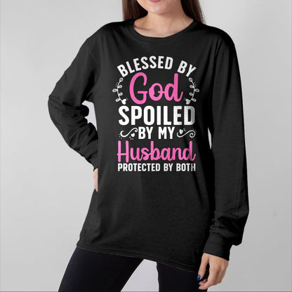 Best Wife Shirt, Wife and Husband Unisex T-Shirt/Hoodie/Sweatshirt HLT00 - Gift for wife T shirt, spoiled wife   Funny Spoiled Wife Art For Women Girls Husband Spoiled Wife Pr (5)