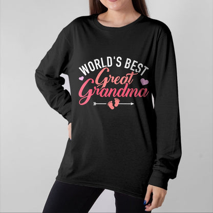 Best Grandma Shirt, Proud Grandma Unisex T-Shirt/Hoodie/Sweatshirt HLT00 - World's best great grandma T-Shirt (1)