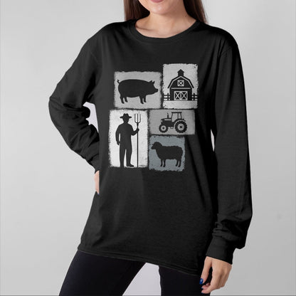 Best Farmer Life Shirt, Funny Farmer UnisexT-Shirt/Hoodie/Sweatshirt HLT00 - Farmer Vintage Collage Farming Rancher Cowboy Farm Owner T-Shirt