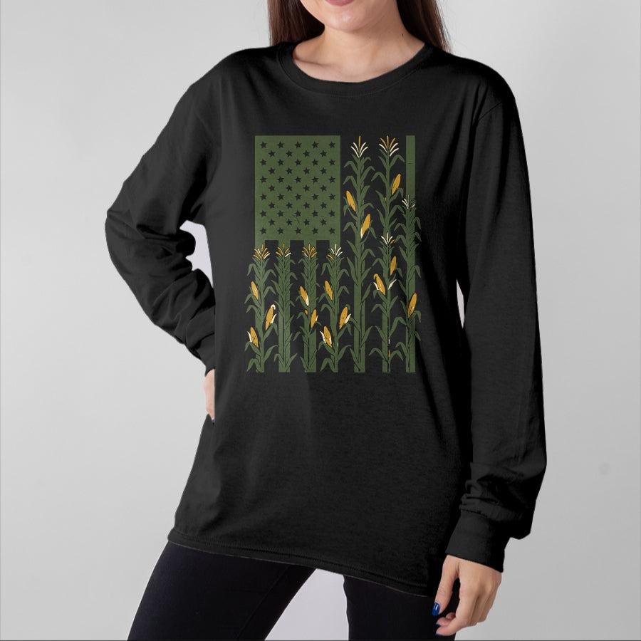 Best Farmer Life Shirt, Funny Farmer UnisexT-Shirt/Hoodie/Sweatshirt HLT00 - Youth Corn US America Flag Funny Farmer Farm Mens Women Kids T-Shirt