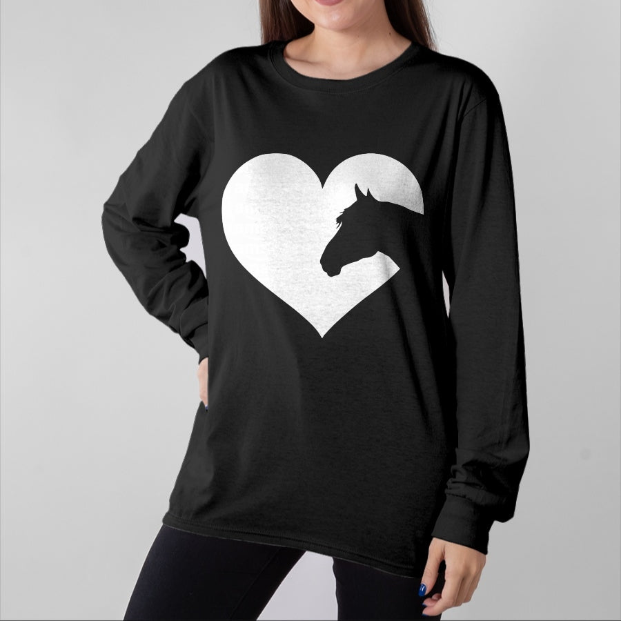 Best Horse Lover Shirt , Funny Horse UnisexT-Shirt/Hoodie/Sweatshirt HLT00 - Cute Horse Lovers Gift idea Heart tee Shirt for Women Girls T-Shirt