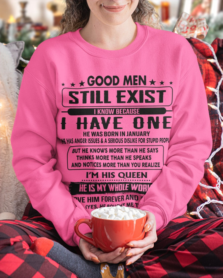 January - Good men Still Exist - gift for your girlfriend, wife from Husband - NGHL01 (SKU-GM-01)