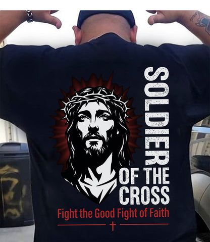 SOLDIER OF THE CROSS  - CHRISTIAN T-SHIRT - FOR MEN NTTD00 (SKU2608-133)