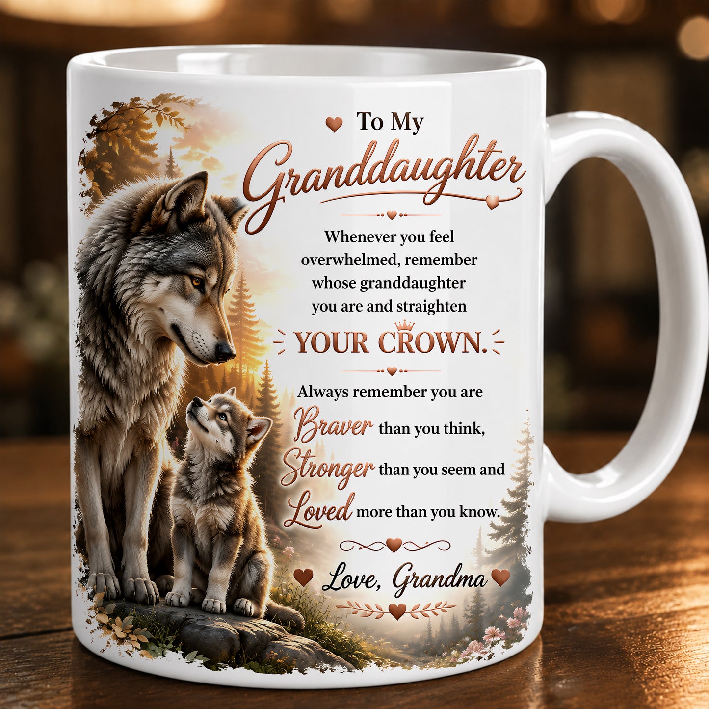 TO MY GRANDDAUGHTER MUG - GIFT FROM GRANDMA - NTTD00 (SKU2608-245)