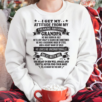 I Get My Attitude From My Grandpa July Edition – From Grandpa to Granddaughter NTTD07 (SKU07-162-07)