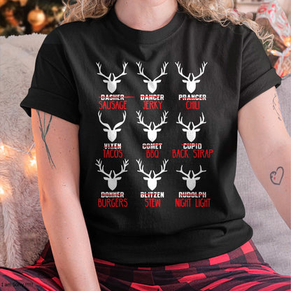 Funny Christmas Deer Hunters All of Santa's Reindeer design T-Shirt - Christmas Unisex T-Shirt/Hoodie/Sweatshirt - HNDS00