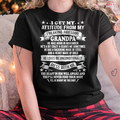 I Get My Attitude From My Grandpa November Edition – From Grandpa to Granddaughter NTTD11 (SKU07-161-11)