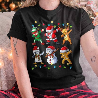 Dabbing Santa Elf Friends Christmas Boys Girls Men Xmas Dab T-Shirt - Christmas Unisex T-Shirt/Hoodie/Sweatshirt - HNDS00