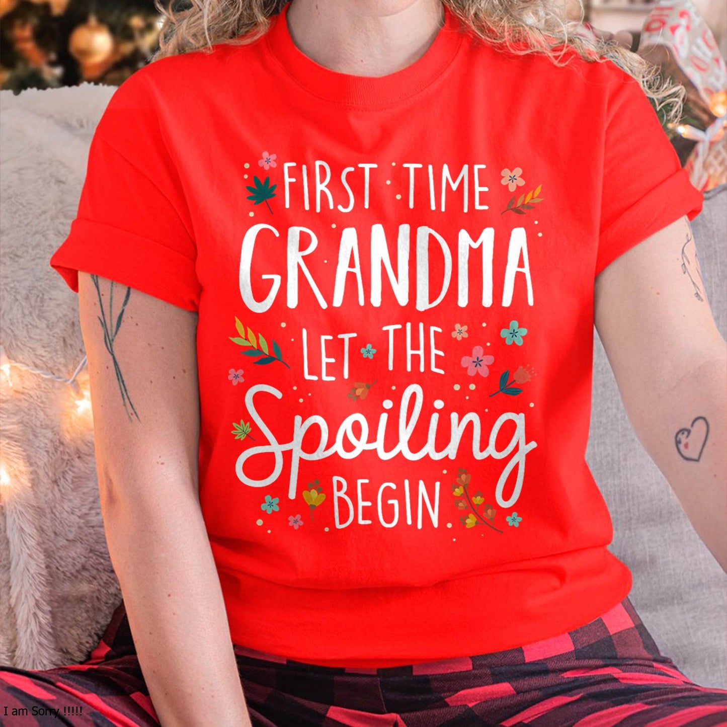 FIRST TIME GRANDMA T-SHIRT – PERFECT GIFT FOR NEW GRANDMAS - NTTD00 (SKU8-GRA00)