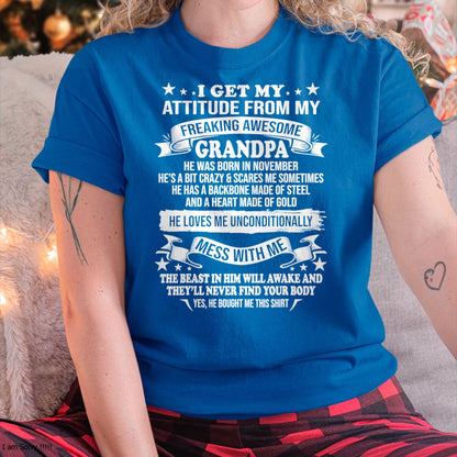 I Get My Attitude From My Grandpa November Edition – From Grandpa to Granddaughter NTTD11 (SKU07-161-11)