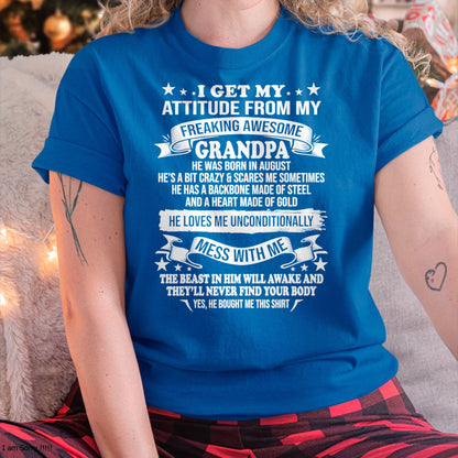 AUGUST - I Get My Attitude From My Grandpa August Edition – From Grandpa to Granddaughter NTTD08 (SKU07-161-08)