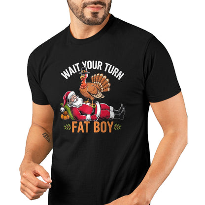 Funny Thanksgiving Christmas Turkey vs Santa for Men Women T-Shirt - Christmas Unisex T-Shirt/Hoodie/Sweatshirt - HNDS00