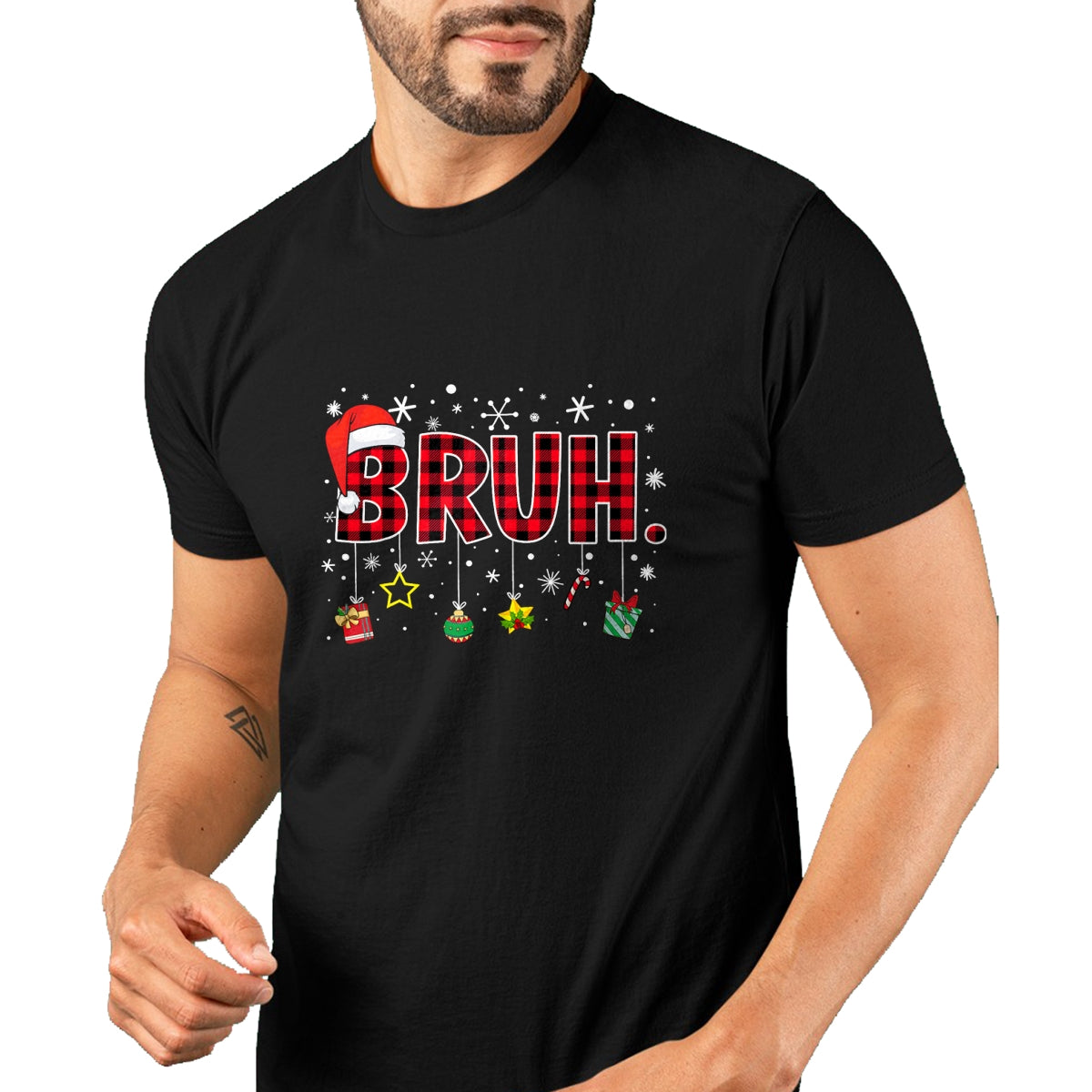 Bruh Funny Christmas Red Plaid Teens Boys Kids Xmas Pajamas T-Shirt - Christmas Unisex T-Shirt/Hoodie/Sweatshirt - HNDS00