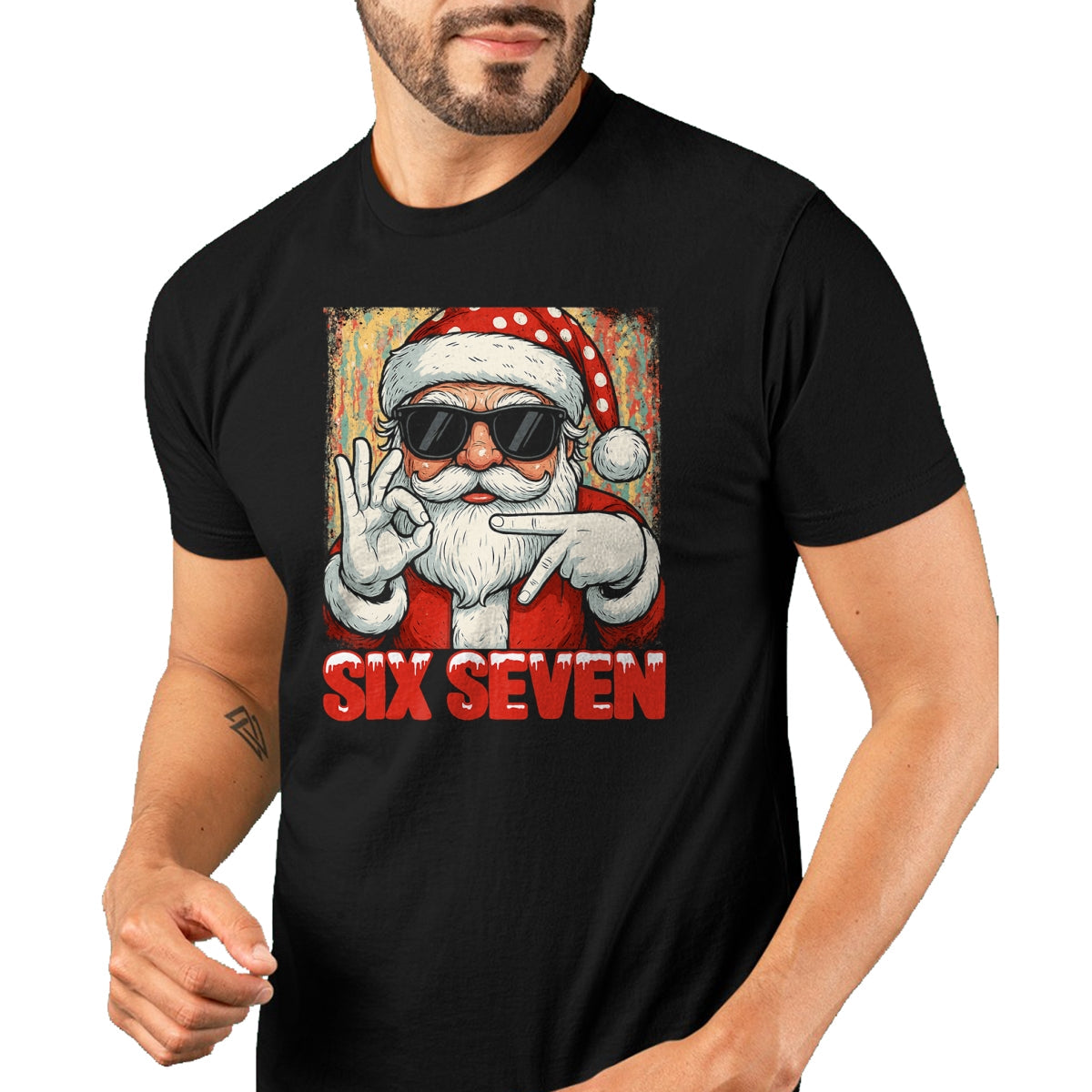 Funny Six Seven Meme Christmas Cool Santa Saying 6 7 T-Shirt - Christmas Unisex T-Shirt/Hoodie/Sweatshirt - HNDS00