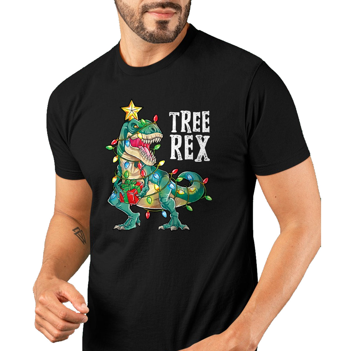 Most Wonderful Christmas Co Dinosaur Christmas Tree Rex Pajamas Men Boys Xmas Lights T-Shirt - Christmas Unisex T-Shirt/Hoodie/Sweatshirt - HNDS00