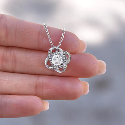 To My Daughter From Mom Necklace - Premium Love Knot Necklace