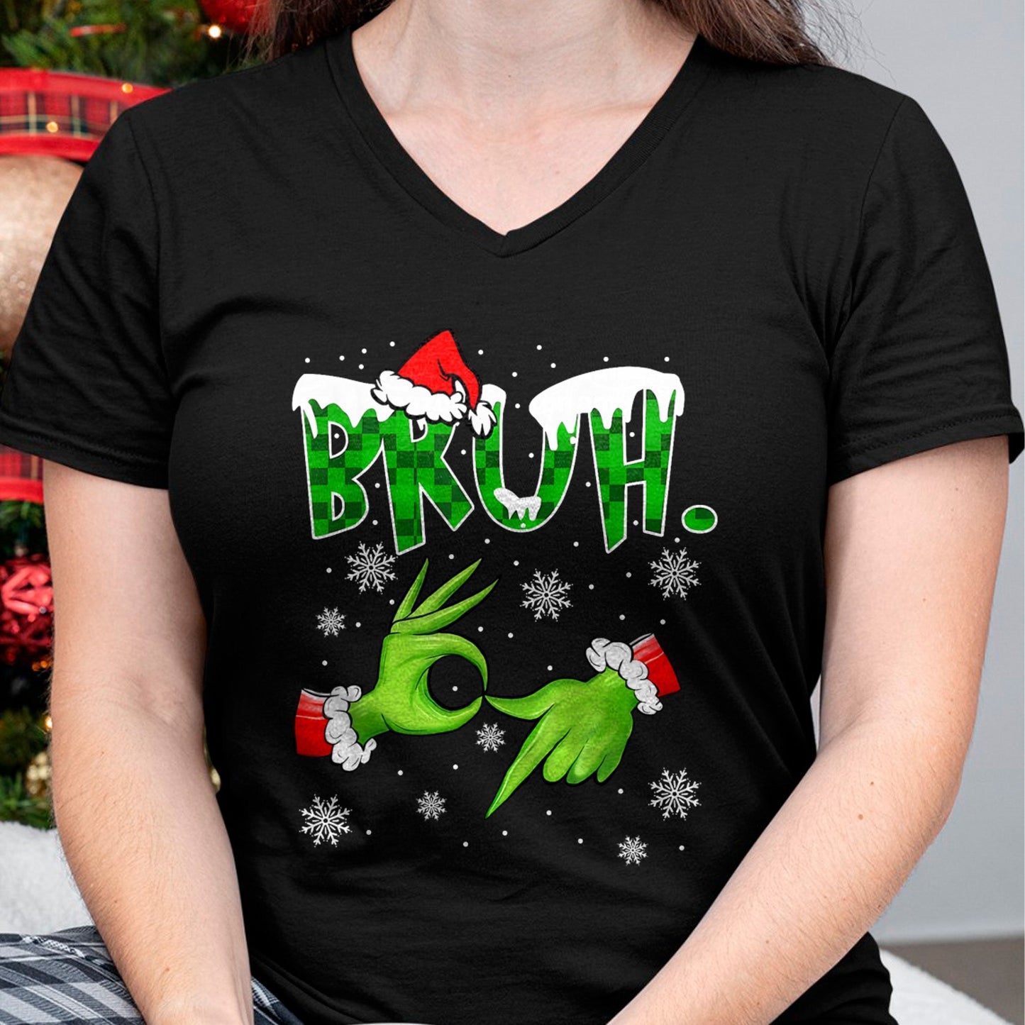 Bruh 67 Six Seven 6 7 Meme Christmas Funny Gen Alpha Slang T-Shirt  - Christmas Unisex T-Shirt/Hoodie/Sweatshirt - HNDS00