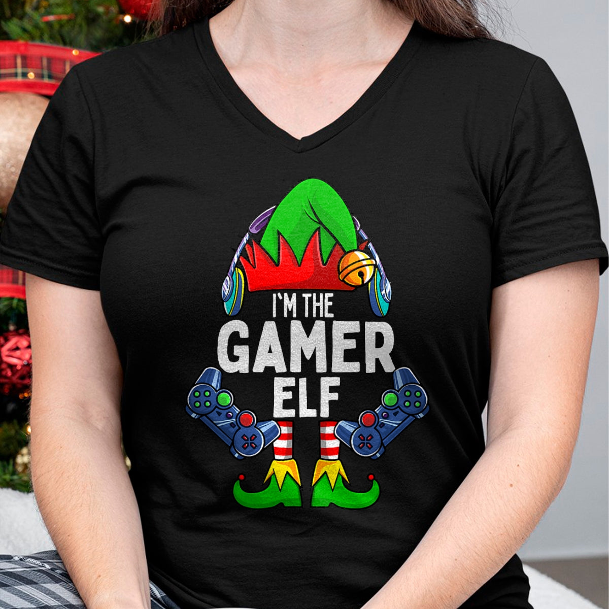 Gamer Elf Matching Family Christmas T-Shirt - Christmas Unisex T-Shirt/Hoodie/Sweatshirt - HNDS00