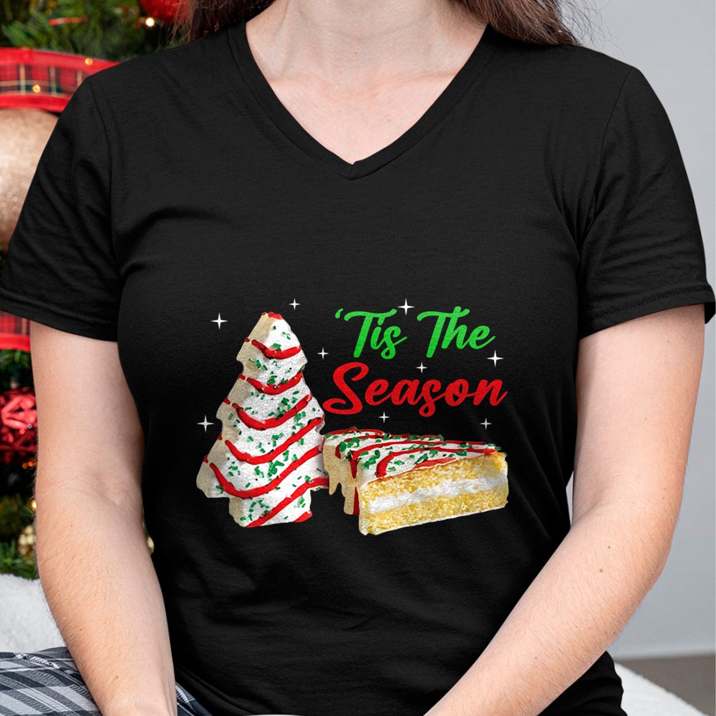 Funny Tis The Season Design Christmas Tree Cakes Debbie T-Shirt - Christmas Unisex T-Shirt/Hoodie/Sweatshirt - HNDS00
