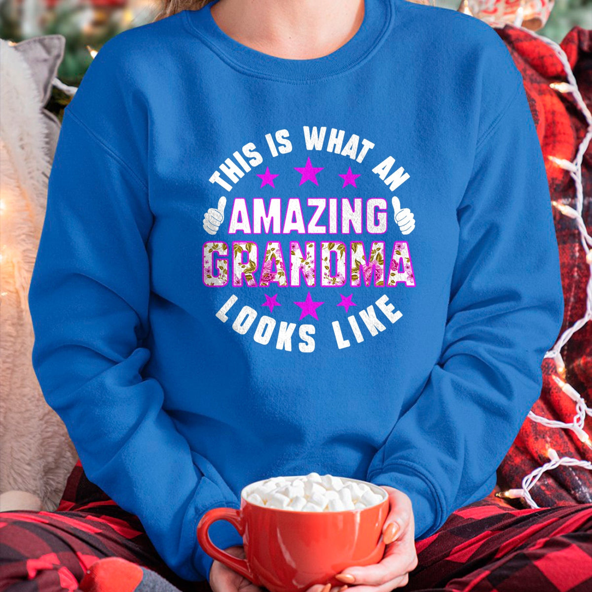 Best Grandma Shirt, Proud Grandma Unisex T-Shirt/Hoodie/Sweatshirt HLT00 - This Is What An Amazing Grandma Looks Like Shirt Mothers Day T-Shirt (1)