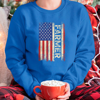 Best Farmer Life Shirt, Funny Farmer UnisexT-Shirt/Hoodie/Sweatshirt HLT00 - Farmer Tractors USA American Flag Patriotic Farming Men Tee T-Shirt