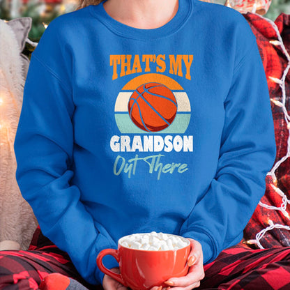 Best Grandma Shirt, Proud Grandma Unisex T-Shirt/Hoodie/Sweatshirt HLT00 - That's My Grandson Out There basketball Grandma Grandpa Cute T-Shirt