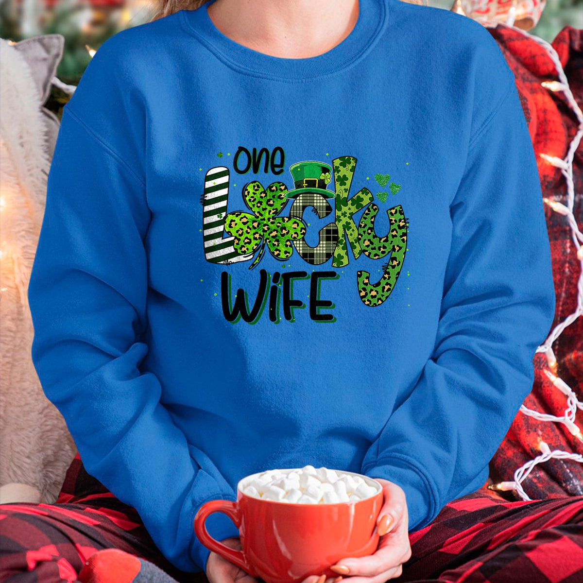 Best Wife Shirt, Wife and Husband Unisex T-Shirt/Hoodie/Sweatshirt HLT00 - Gift for wife T shirt, lucky wife   One Lucky Wife St Patricks Day Mom Mother Shamrock Leopard T-Shi