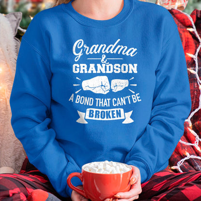 Best Grandma Shirt, Proud Grandma Unisex T-Shirt/Hoodie/Sweatshirt HLT00 - Grandma and grandson bond that can't be broken T-Shirt