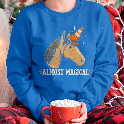 Best Horse Lover Shirt , Funny Horse UnisexT-Shirt/Hoodie/Sweatshirt HLT00 - Almost Magical Funny Horse Unicorn Humor T-Shirt, Men, Black, 3X-Large