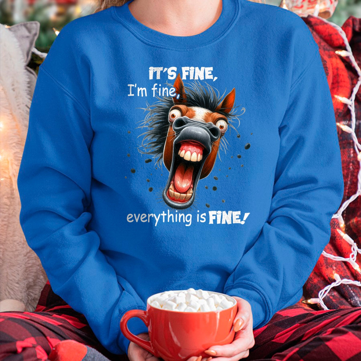 Best Horse Lover Shirt , Funny Horse UnisexT-Shirt/Hoodie/Sweatshirt HLT00 - Funny Horse It_s Fine I_m Fine Everything Is Fine T-Shirt