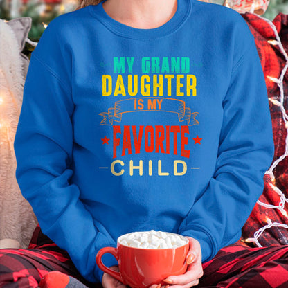 Best Grandma Shirt, Proud Grandma Unisex T-Shirt/Hoodie/Sweatshirt HLT00 - My Granddaughter is My Favorite Child Funny Grandpa Grandma T-Shirt (1)