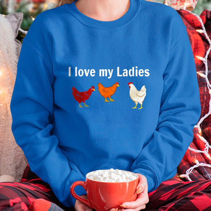 Best Farmer Life Shirt, Funny Farmer UnisexT-Shirt/Hoodie/Sweatshirt HLT00 - i love my ladies chicken T-Shirt