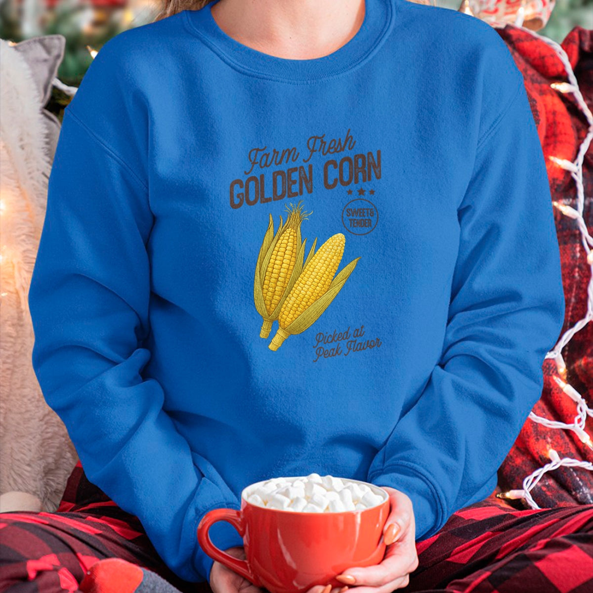 Best Farmer Life Shirt, Funny Farmer UnisexT-Shirt/Hoodie/Sweatshirt HLT00 - Farm Fresh Golden Corn Retro Sweet Vegetable Farmers Market T-Shirt