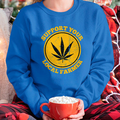 Best Farmer Life Shirt, Funny Farmer UnisexT-Shirt/Hoodie/Sweatshirt HLT00 - Retro Marijuana Support Your Local Farmer Cannabis Weed 2023 T-Shirt