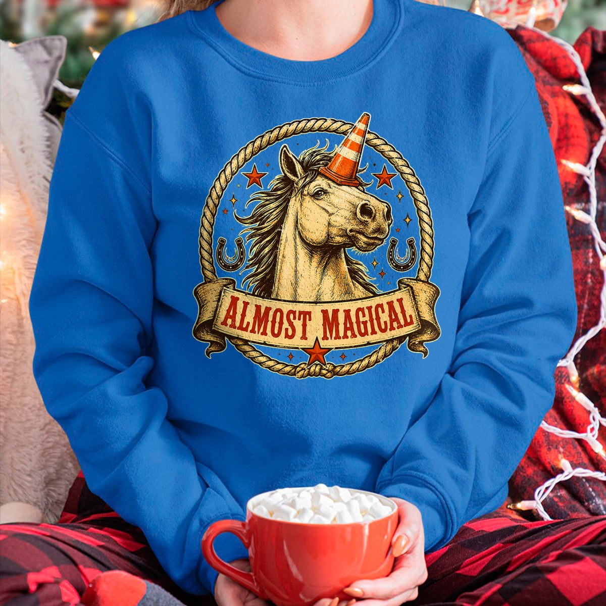 Best Horse Lover Shirt , Funny Horse UnisexT-Shirt/Hoodie/Sweatshirt HLT00 - Funny Horse Unicorn Graphic Almost Magical Slogan T-Shirt