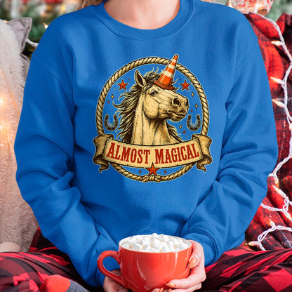 Best Horse Lover Shirt , Funny Horse UnisexT-Shirt/Hoodie/Sweatshirt HLT00 - Funny Horse Unicorn Graphic Almost Magical Slogan T-Shirt