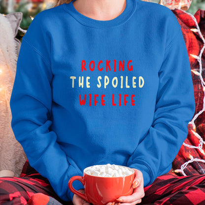 Best Wife Shirt, Wife and Husband Unisex T-Shirt/Hoodie/Sweatshirt HLT00 - Gift for wife T shirt, spoiled wife   Spoiled Wife Fiancée Rocking The Spoiled Wife Life T-Shirt