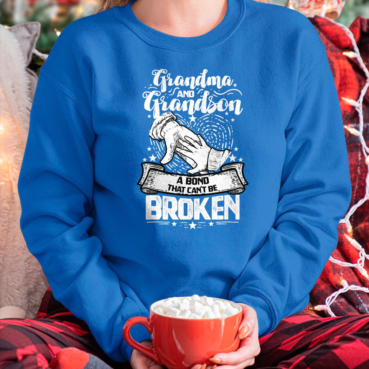 Best Grandma Shirt, Proud Grandma Unisex T-Shirt/Hoodie/Sweatshirt HLT00 - Grandma And Grandson A Bond That Can't Be Broken T-Shirt (1)