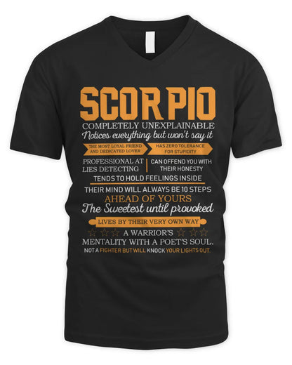 SCORPIO - COMPLETELY UNEXPLAINABLE - BIRTHDAY T-SHIRT FOR MEN