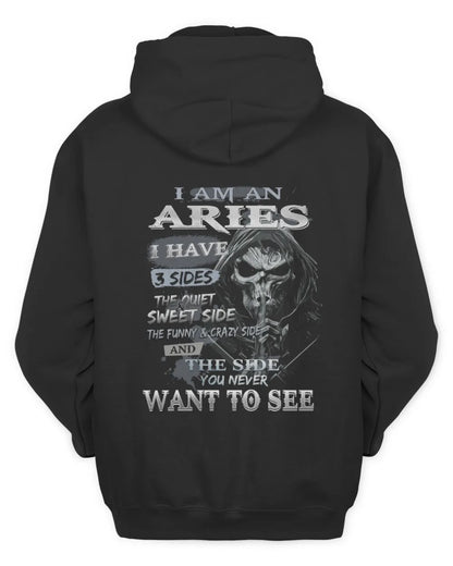 ARIES - I HAVE 3 SIDES - BIRTHDAY T-SHIRT FOR MEN
